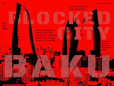 Experimental Poster | Baku | Blocekd City art poster poster