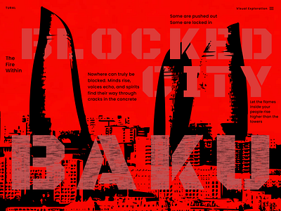 Experimental Poster | Baku | Blocekd City art poster poster