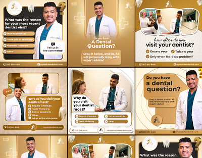 Dental care social media ads post design