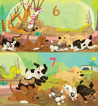 Zoo Pupperoo – ssssssnake ssssspread childrens book illustration childrens books childrens illustration illustration kidlitart kids books whimsical