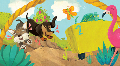 Zoo Pupperoo – Two Pupperoos! childrens book illustration childrens books childrens illustration dogs illustration kidlitart kids books whimsical