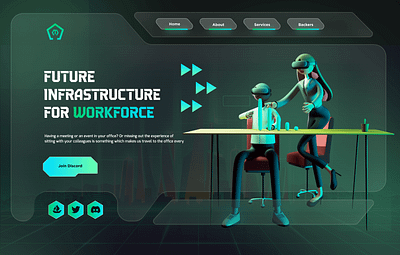 AI VR Work Platform UI UX Design 3d animated website abstract website design ai saas platform ai webssite elementor figma futuristic futuristic ui design ui ui ux wordpress