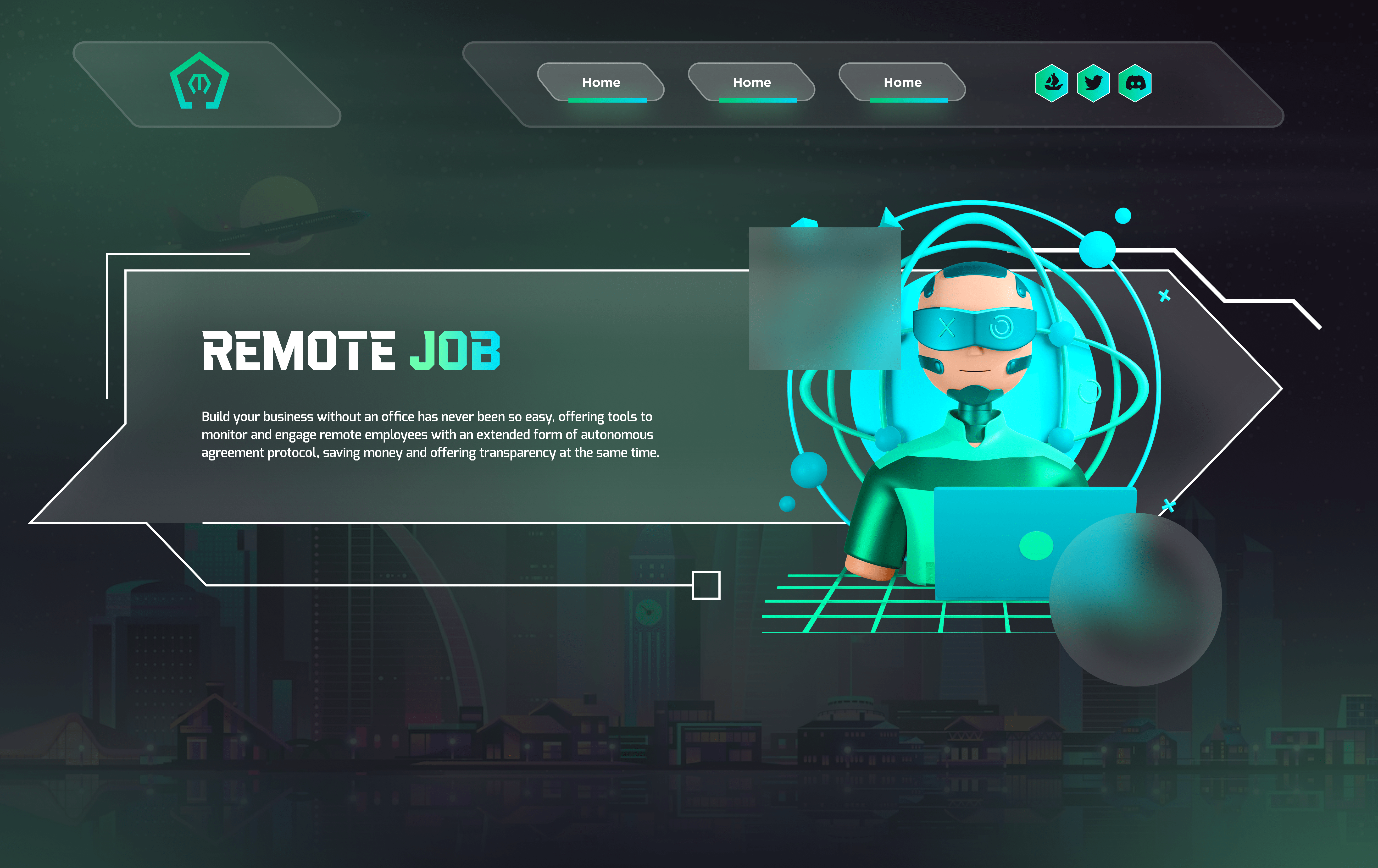 Example of Futuristic Website UI UX Design