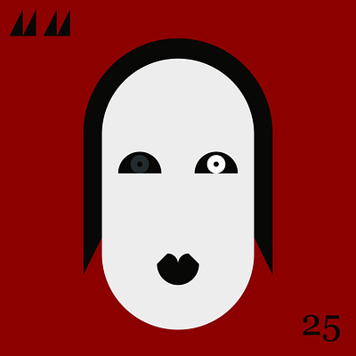 Minimalist portraits - Marilyn Manson creative design designer graphic design illustration illustrator marilyn manson music people portrait vector