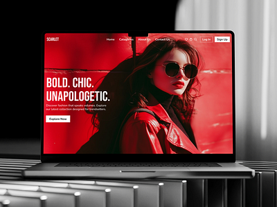 Scarlet – E-commerce Fashion Website Landing Page. branding design figma graphic design ui uiux userinterface uxresearch