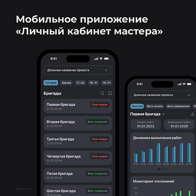 Мобильное приложение «Личный кабинет мастера» analytics app design mobile product ui ux