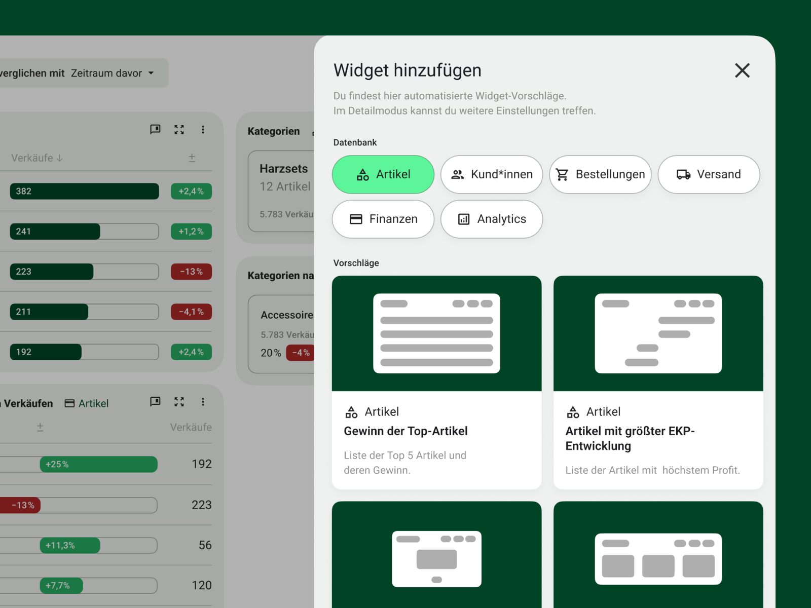 BillBee+ billbee software stats ui ux widgets