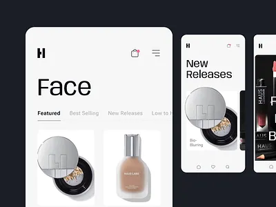 Beauty Product App beauty cosmetics ecommerce face fenty instagram light lip make up mobile new releases store ui