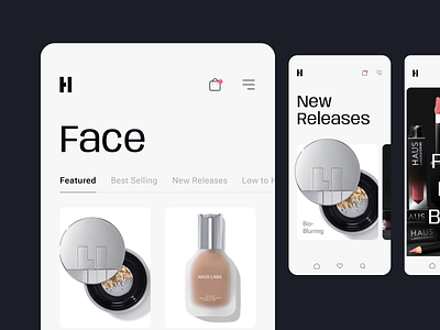 Beauty Product App beauty cosmetics ecommerce face fenty instagram light lip make up mobile new releases store ui