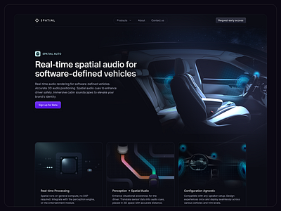 Spatial ai clean design framer website illustration minimal modern startup ui ux website