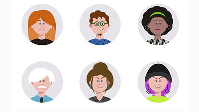 Character Avatars avatar character illustration creative doodle graphic design icon set iconography illustration people vector