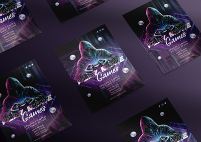 The Ultimate Gaming Event Flyer Design behance design dribbble flyer flyerdesign flyermockup gameevent gamingflyer graphic design graphicdesign illustration