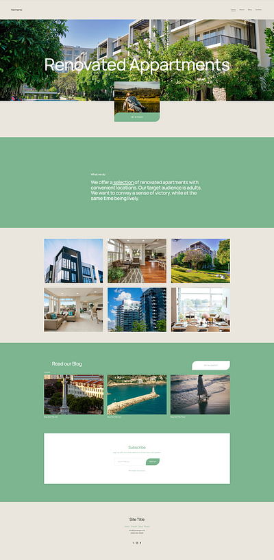 Harmonic Apartments responsive web design squarespace web design website content