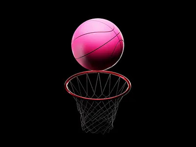 Going Pro 3d animations ball basket basketball blender dribbble dunk hoop illustration jordan kobe lebron pink render sports