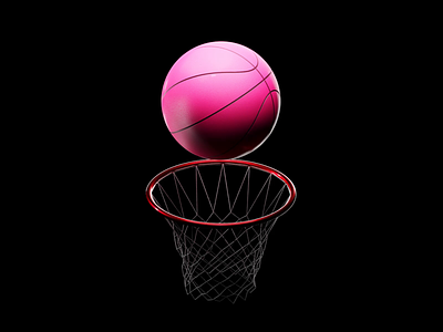 Going Pro 3d animations ball basket basketball blender dribbble dunk hoop illustration jordan kobe lebron pink render sports
