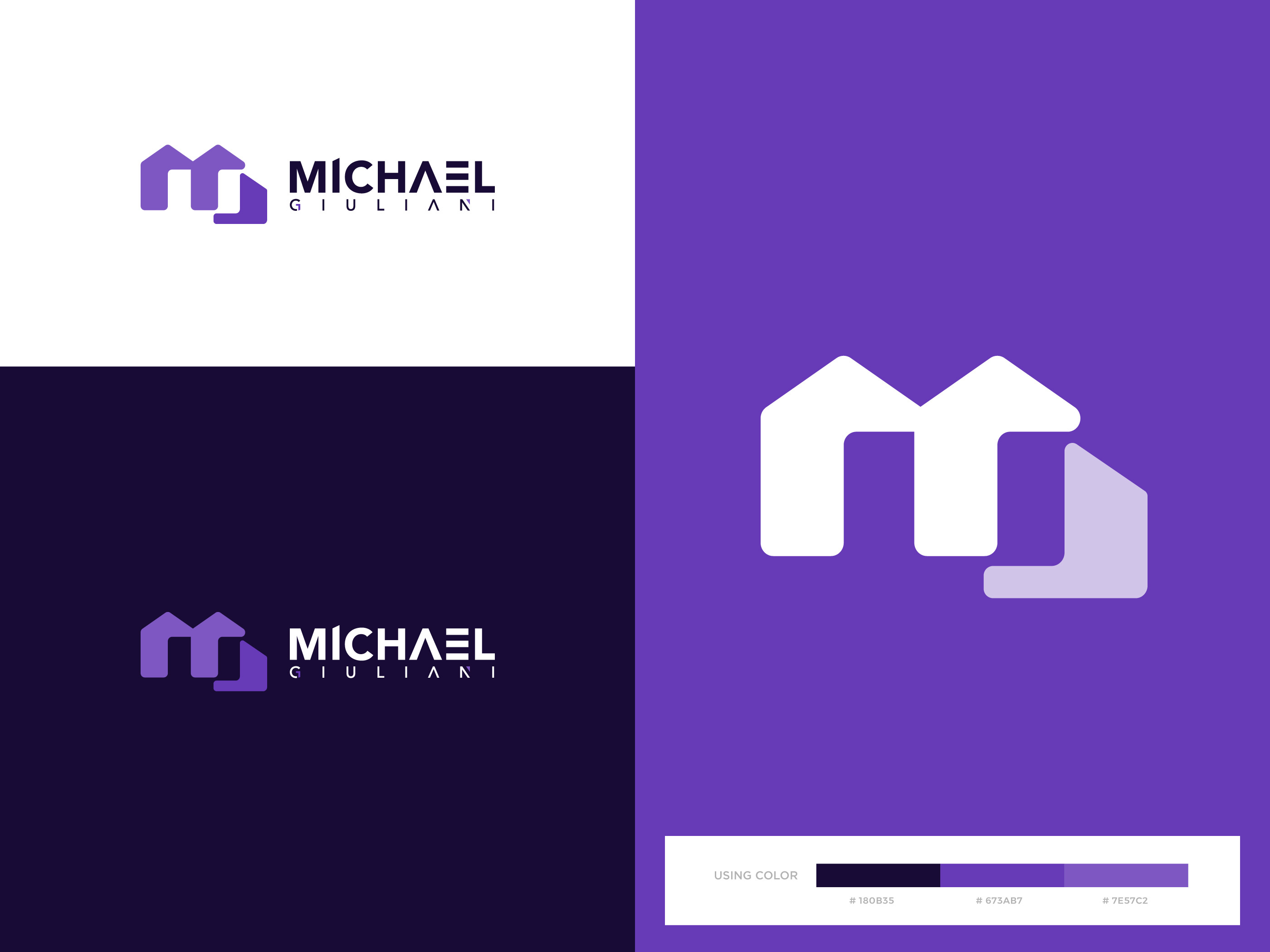 MG Modern Logo Design for Michael Giuliani app icon app logo brand branding corporate logo creative design hidden meaning id inteld1 logo intelligence logo logo design logos meaningful minimalist software logo style guideline tech logo technology logo