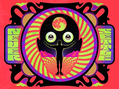 Psychedelic Artworks art beer design illustration lettering music packaging psychedelic retro sixties trippy typography vector vintage