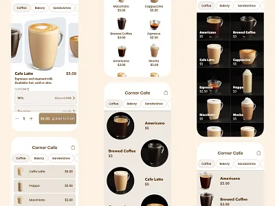 Food Ordering Menu app design coffee ecommerce food app food menu food ordering foodtech menu menu design mobile mobile app mobile design navigation order app product product page restaurant restaurants uiux ux