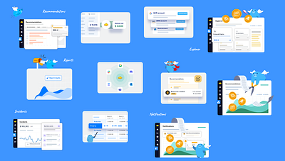 Product Illustrations for Cloud Cost Management Software branding design graphic design illustration ux web design