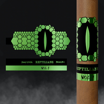 Reptilians Cigar (Brand Available) 3d branding cigar cigar design design graphic design packaging product design