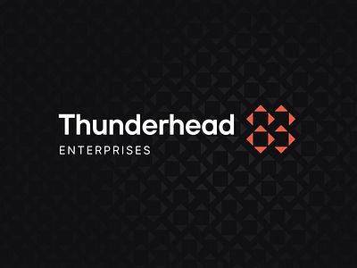 Thunderhead Enterprises brand elements brand identity business consulting enterprises geometric logo concept logo design optimization organization pattern segments square strategy structure texture unfold