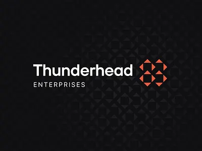 Thunderhead Enterprises brand elements brand identity business consulting enterprises geometric logo concept logo design optimization organization pattern segments square strategy structure texture unfold