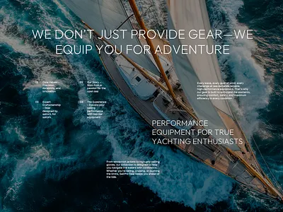 SailPro Gear figma landing page ui web design