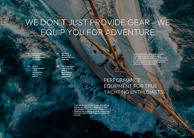 SailPro Gear figma landing page ui web design