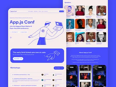 App.js Conf 2025 landing page conference landing page react native rwd webflow