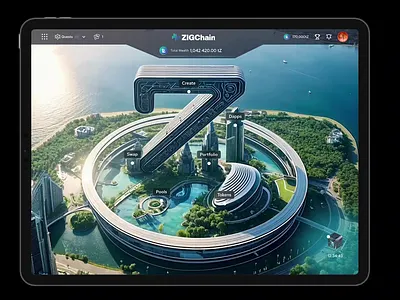 ZIGChain UI Design 3d animation crypto ui ui