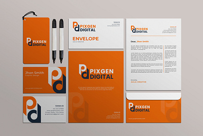 Pixgen Digital - PD Letter Logo Design 3d animation bifold brochure brand identity branding brochure brochure design corporate flyer design flyer graphic design illustration logo logo design motion graphics trifold brochure ui