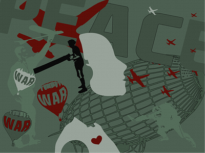 peace/war graphic design illustration