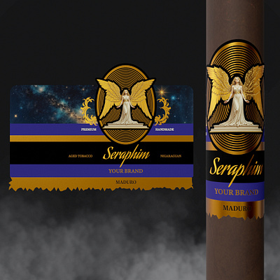 Seraphim Cigar (Brand Available) 3d branding cigar cigar design design graphic design packaging product design