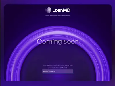 Loanmd.com | Coming soon page healthcare interaction design interactions startup webflow website