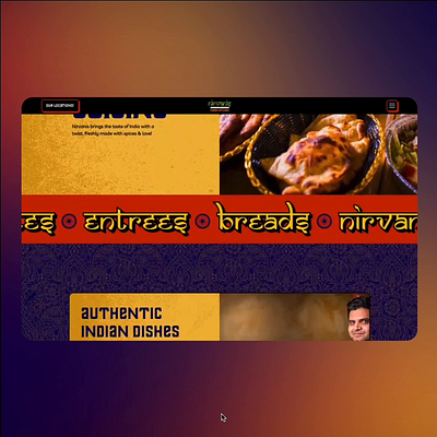 Indian Restaurant Website | nirvanisindiankitchen.com branding ethnic figma illustration indian food interaction design restaurant ux design webflow