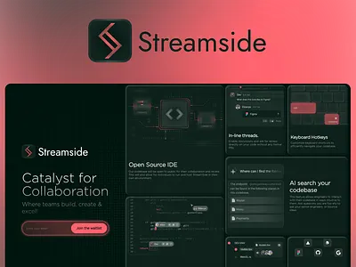 Streamside | Brand, Logo & Sign Up Page animation branding design figma illustration interaction design logo ui webflow website