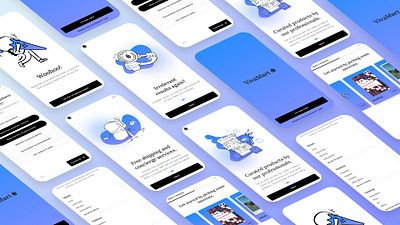 Visual/UI Designs for E-Commerce app "VivaMart" appconcept appdesign bestdesign clean ui figmadesign gradient iosdesign light mode mobile mobile app mobile ui modernui ui ui design uiux user interface ux design