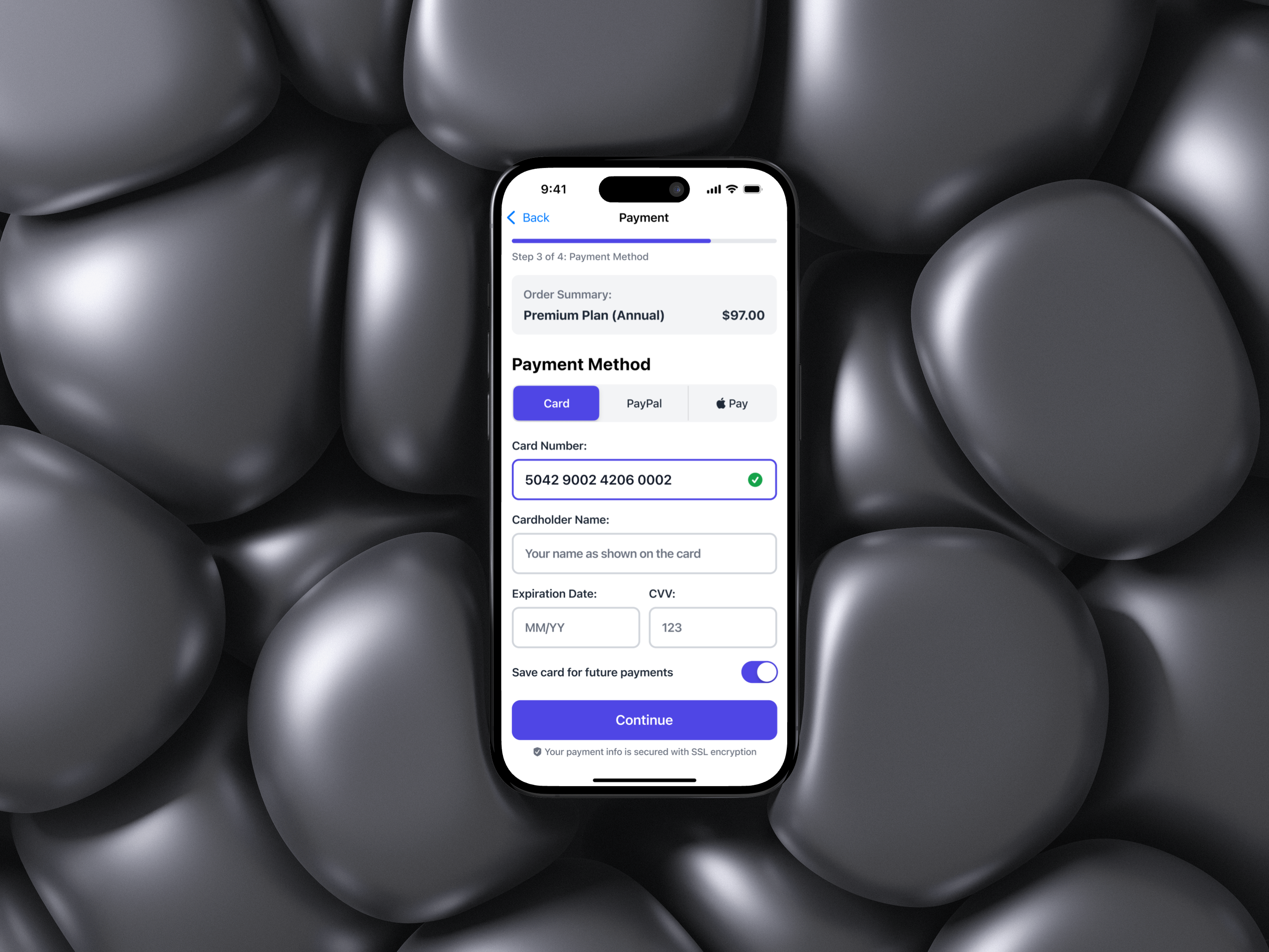iOS Payment Form Design | Credit Card Form UI apppayment checkoutui cleandesign dailyui day2 design ecommerceui ios minimalistui paymentform product design ui uiux