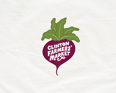 Clinton Farmers' Market – Hand Lettered Logo branding calligraphy design farmers market graphic design hand lettering illustration logo typography upstate new york vector