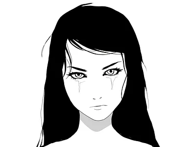 Monochromatic portrait design digital illustration france graphic design illustration