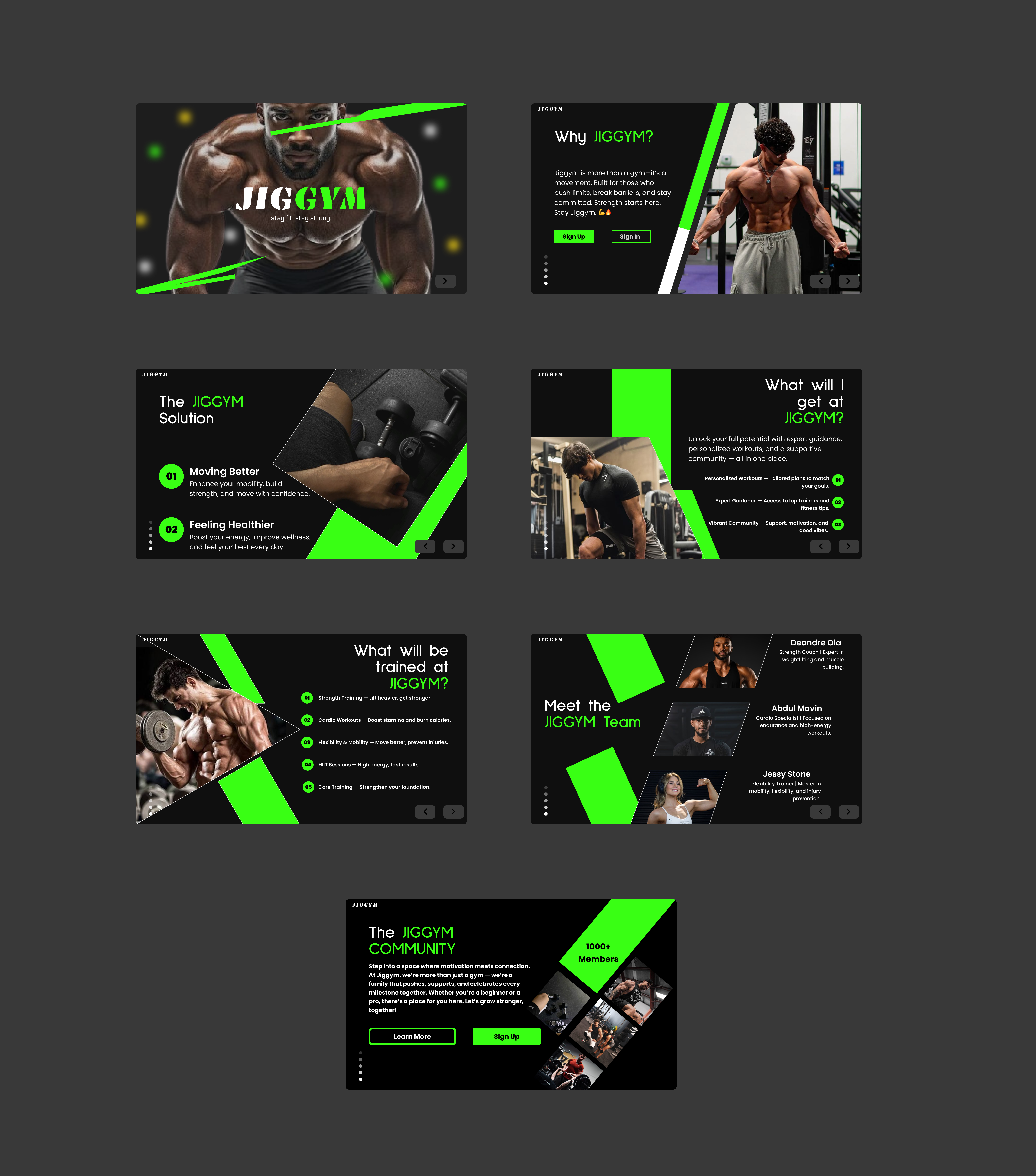 JIGGYM- Gym and Fitness App Ui Design app branding design illustration typography ui ux vector