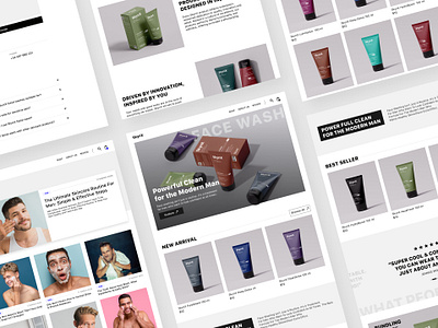 Web Design Exploration - Face Wash Website branding design figma illustration landing page design logo mobile app ui ux web