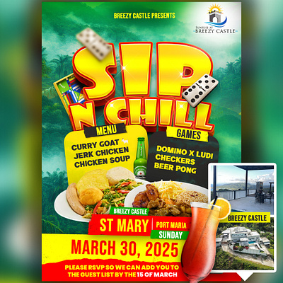 Sip and Chill Flyer design
