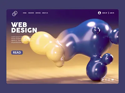 Web design landing page 3d 3dart branding c4d cinema4d design figma illustration isometric layout logo minimal render set simple tech ui uiux web webdesign