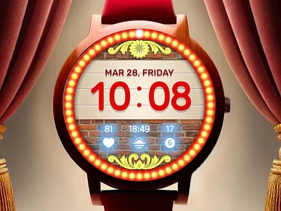 Encore WearOS Watch Face broadway face musical theater ui ux watch