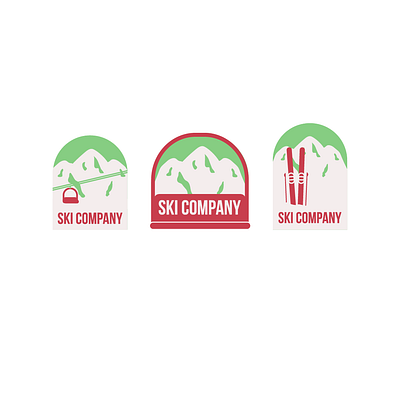 Ski Logo Stickers graphic design logo ski vector