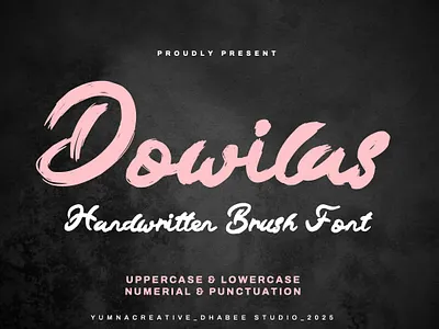 Dowilas – Handwritten Brush Font brush design fashion font illustration ink modern new old paint retro rough street textured typeface typography ui urban vintage web