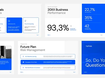 Digicorp - Professional Pitch Deck business company corporate deck design pitch pitch deck presentation professional slide visual design