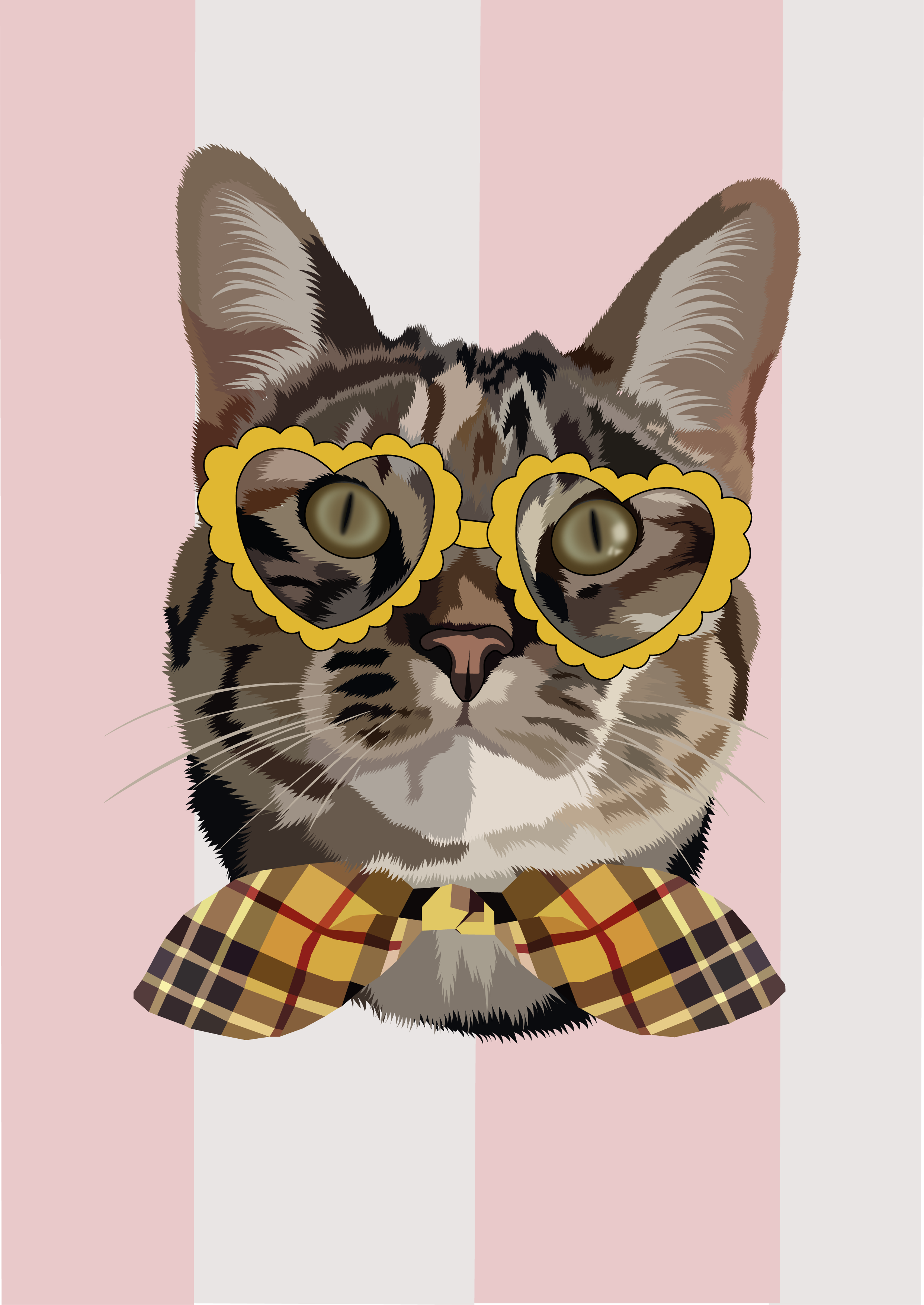 Tabby cat art cat catart design digitalart graphic design illustration portrait portraitcat vector