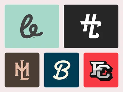 Monogram Logos branding design graphic design illustration logo monogram typography vector